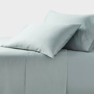 New Hotel Egyptian Cotton King Misty Blue Bedding Flat Sheet, 400 TC